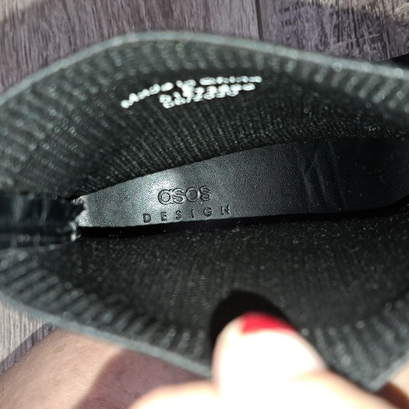 ASOS DESIGN Heeled Chelsea Boot In Ribbed Black Knit Size 8 - Picture 6 of 10